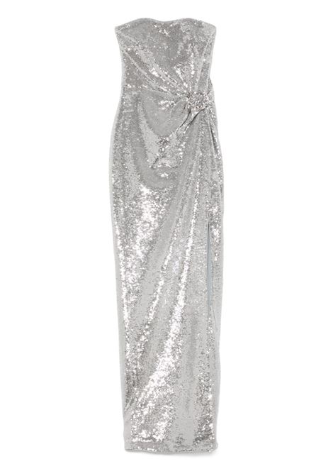 Abito da sera con paillettes in argento Roland mouret - donna ROLAND MOURET | RMRS25064GS